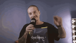 God Bless J Balvin Peace Sign GIF