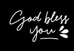 God Bless You Aesthetic Animated Text GIF