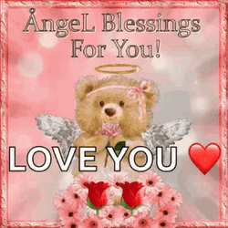 God Bless You Angel Bear GIF