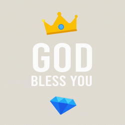 God Bless You Crown And Diamond GIF