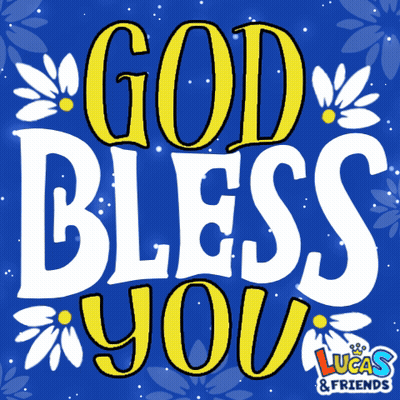 God Bless You Poster With Daisies GIF