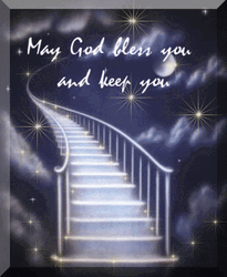 God Bless You Sparkling Stairs GIF