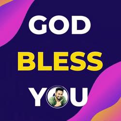 God Bless You Text Animation GIF