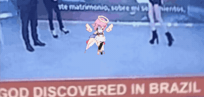 God Discovered In Brazil Sign With Cartoon Character GIF