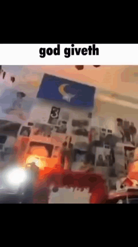 God Giveth Words On Blurred Room GIF