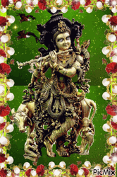 God Krishna Statue GIF