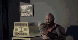 God Of War Mad Kratos Throw It Away GIF