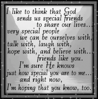 God Sends Us Special Friends GIF
