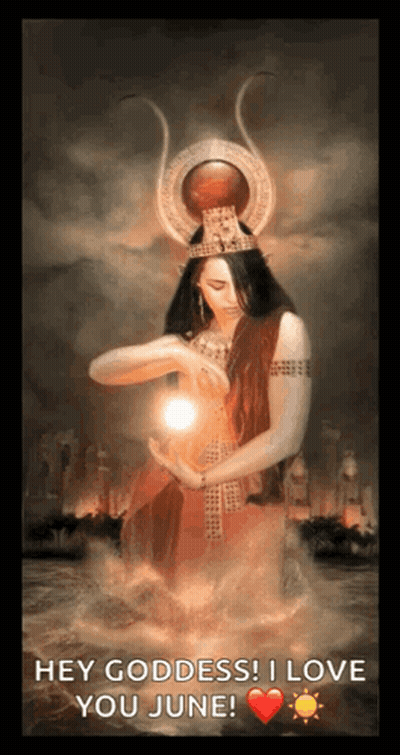 Goddess Holding Light Hey Goddess I Love You June GIF