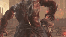 Godfrey Standing During Battle Elden Ring GIF