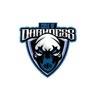 Gods Of Darkness Logo With Skull Sticker