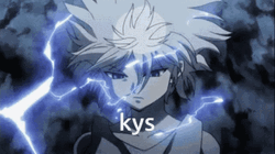 Godspeed Killua Zoldyck Staring With Blue GIF