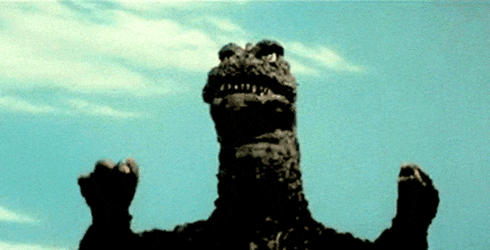 Godzilla Arms Up Dance GIF