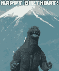 Godzilla Birthday Greeting GIF