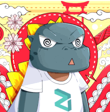 Godzilla Cute Change Clothes GIF