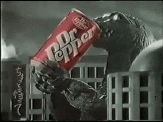 Godzilla Drank Softdrinks After Dance GIF