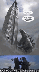 Godzilla Meme Eat Your Vegetables GIF