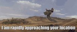 Godzilla Meme Rapidly Approaching Your Location GIF
