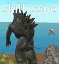Godzilla Meme Skill Issue GIF
