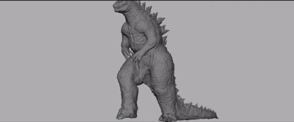 Godzilla Minus One 3D Walking On Buildings GIF
