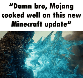 Godzilla Minus One Minecraft Update Meme GIF