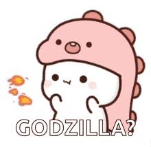Godzilla Peach Cat Costume GIF