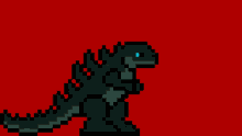 Godzilla Pixel Cartoon GIF 