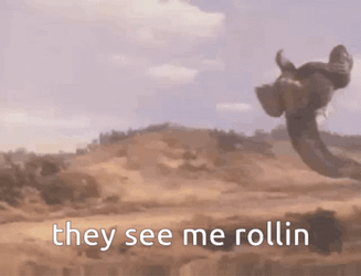 Godzilla Sliding They See Me Rollin GIF