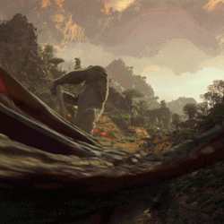 Godzilla Vs Kong Hitting Dragon GIF