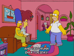 Going Up On A Tuesday Homer Simpson GIF