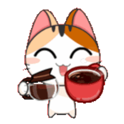 Gojill The Meow Coffee Sticker GIF
