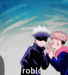 Gojo And Yuji Whispering Roblox GIF