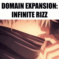 Gojo Domain Expansion Infinite Rizz Jujutsu Kaisen GIF