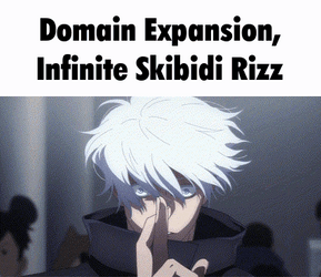 Gojo Domain Expansion Infinite Skibidi Meme GIF