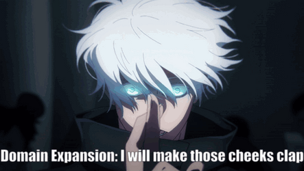 Gojo Domain Expansion Powerful Laser Eyes GIF
