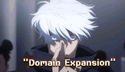 Gojo Domain Expansion Uno Reverse Card GIF