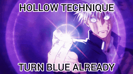 Gojo Purple Hollow Technique Turning Blue GIF