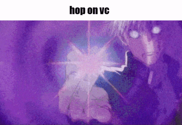 Gojo Purple Hop On VC Meme GIF