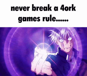 Gojo Satoru Hollow Purple Never Break Rule GIF