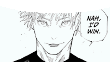 Gojo Satoru Nah Id Win Sticker GIF