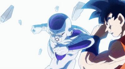Goku And Frieza Fighting Dragon Ball Z GIF