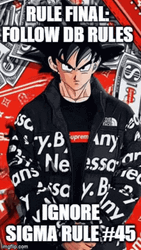 Goku Drip Ignore Sigma Rule Number 45 GIF