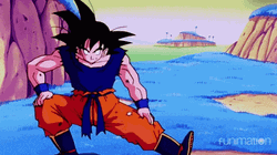 Goku Drip Stretching GIF