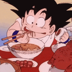 Goku Eating Ramen  GIF