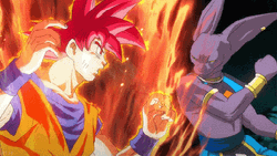 Goku Fighting Against Beerus Super Speed And Strength  GIF