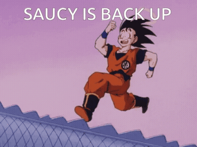 Goku Jumping Stairs Saucy Is Back Up GIF