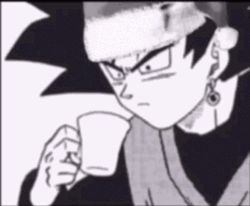 Goku Manga Drinking Anime GIF