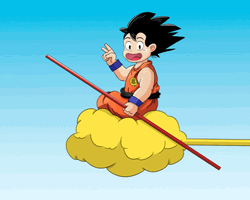 Goku Riding In Flying Nimbus