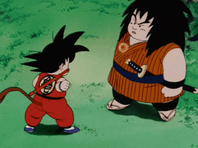 Goku Standing Next To Yaiba GIF