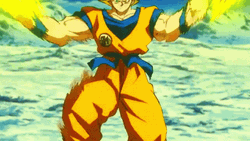 Goku Super Saiyan Closed Eyes GIF